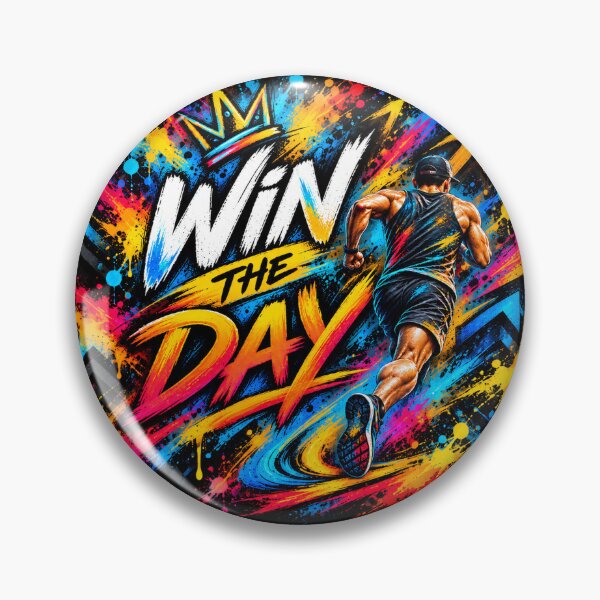 Item preview, Win The Day Running Motivation designed and sold by OMdesign10.