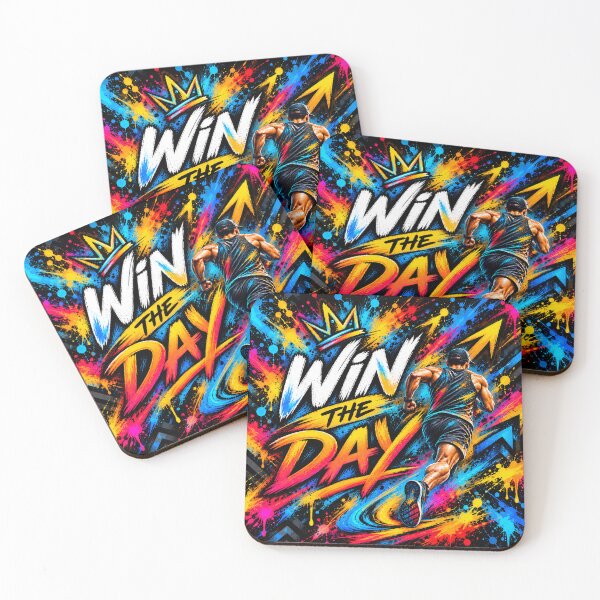 Item preview, Win The Day Running Motivation designed and sold by OMdesign10.