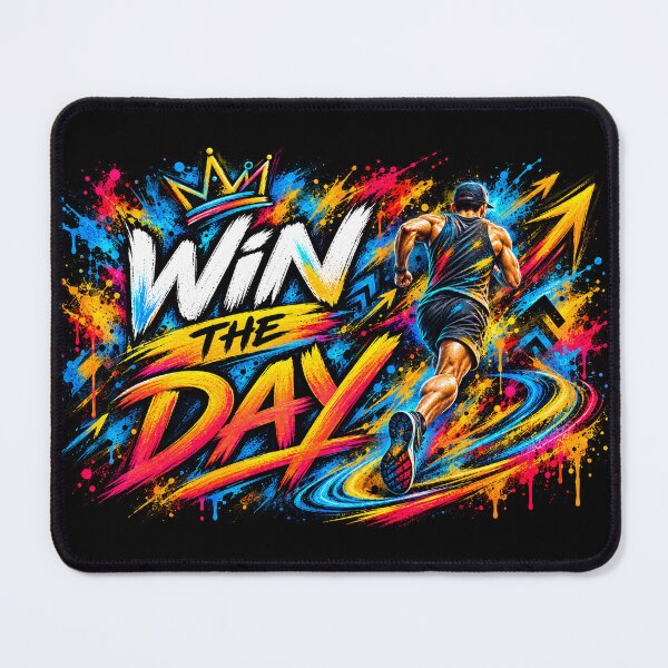 Item preview, Win The Day Running Motivation designed and sold by OMdesign10.