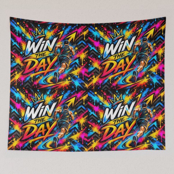 Item preview, Win The Day Running Motivation designed and sold by OMdesign10.