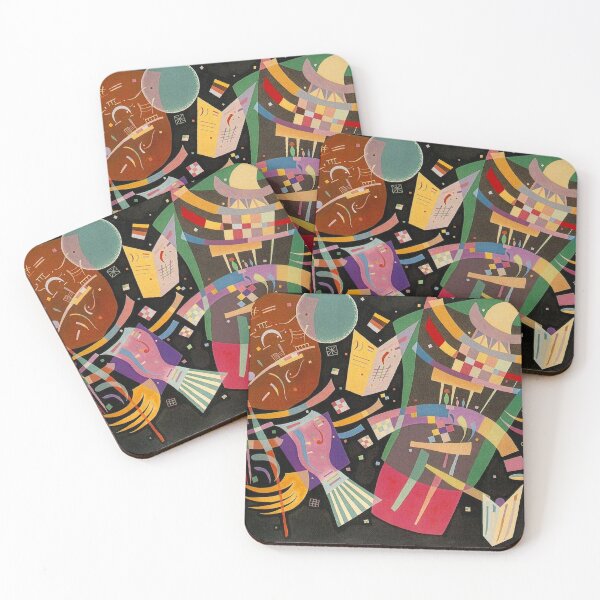 Item preview, Composition X: Colorful geometric abstraction on a black background designed and sold by Shoupay.