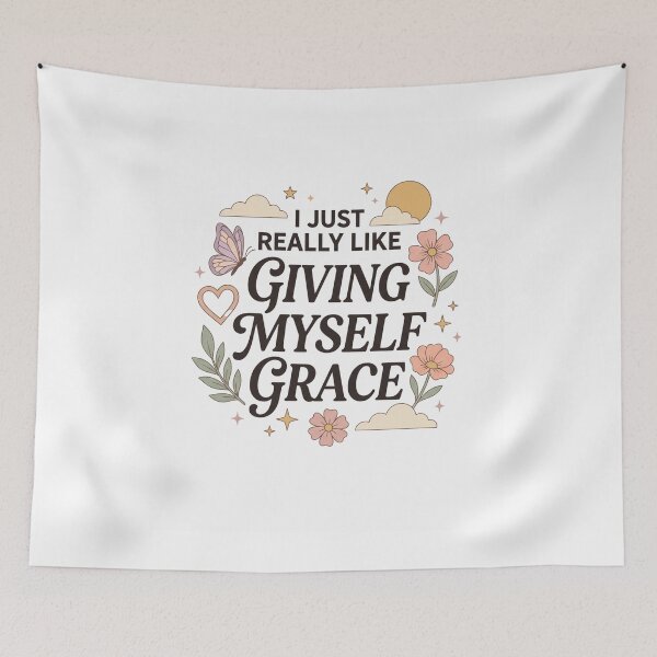 Item preview, I Just Really Like Giving Myself Grace Mental Health Self Care Quote designed and sold by AmeliaShirts.