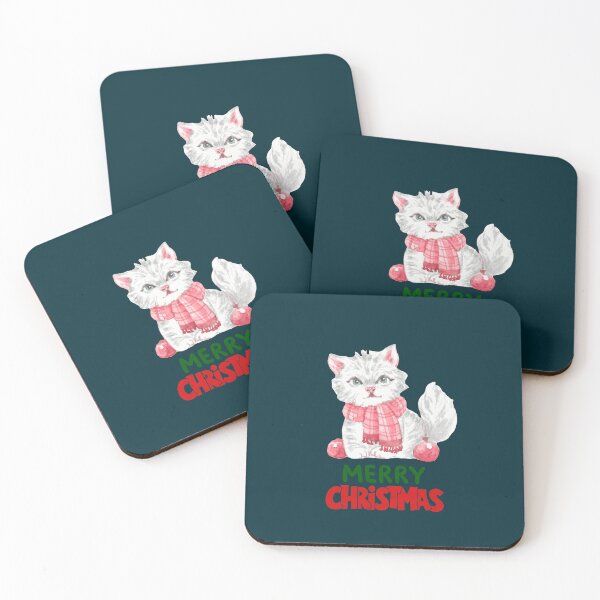 Item preview, Cute Persian Cat Merry Christmas Holiday Art designed and sold by stormk10.