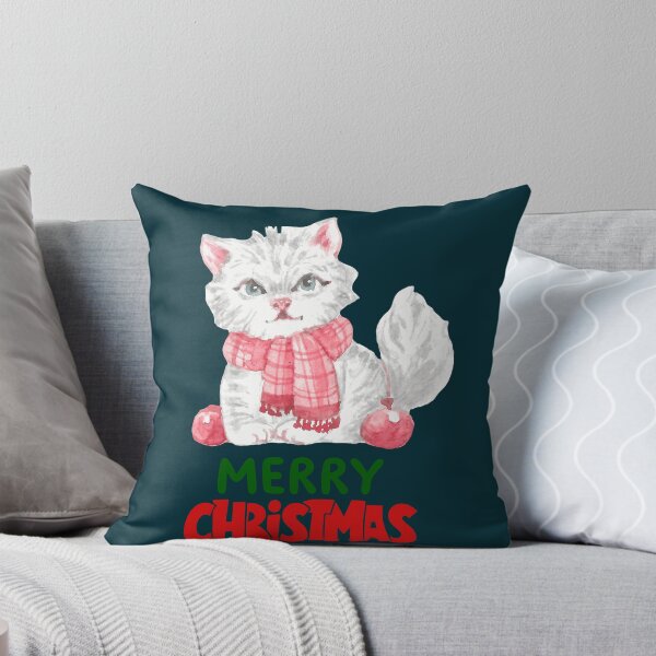 Item preview, Cute Persian Cat Merry Christmas Holiday Art designed and sold by stormk10.