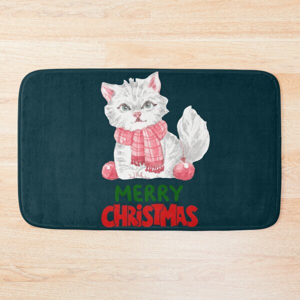 Item preview, Cute Persian Cat Merry Christmas Holiday Art designed and sold by stormk10.