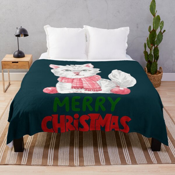 Item preview, Cute Persian Cat Merry Christmas Holiday Art designed and sold by stormk10.