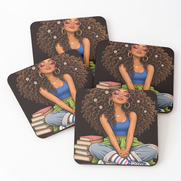Item preview, Good vibe sticker, young lady with her books  designed and sold by RoseShop2093.