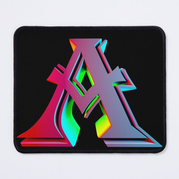 Item preview, Neon 3D Letter A - Retro Synthwave Style designed and sold by Creatigrafo.