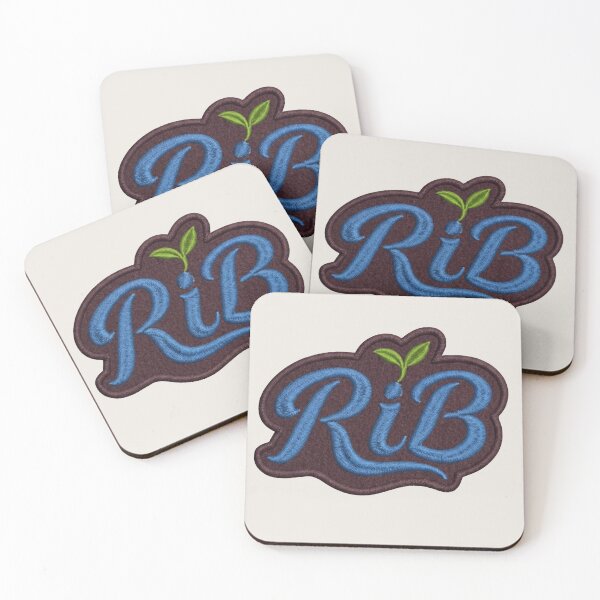 Item preview, Vintage Script RiB Ocean Blue Urban Biology Emblem designed and sold by Rib-Brand.