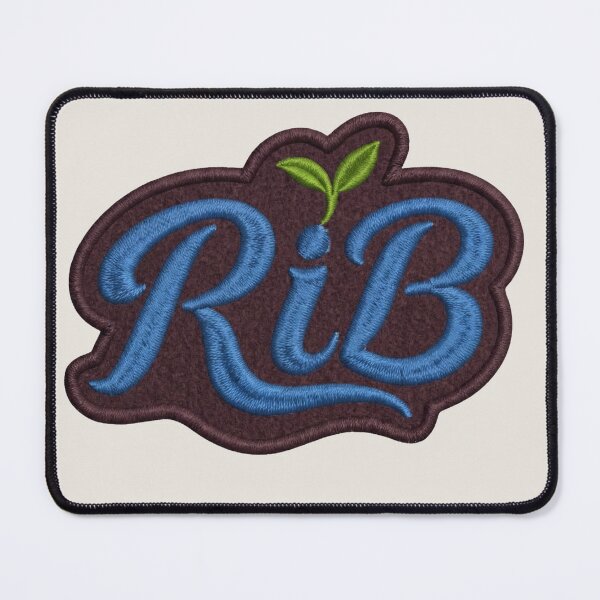 Item preview, Vintage Script RiB Ocean Blue Urban Biology Emblem designed and sold by Rib-Brand.