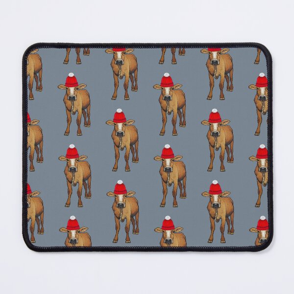 Item preview, Brown Calf with Red Winter Hat, Toque designed and sold by JoyfulWhimsy.