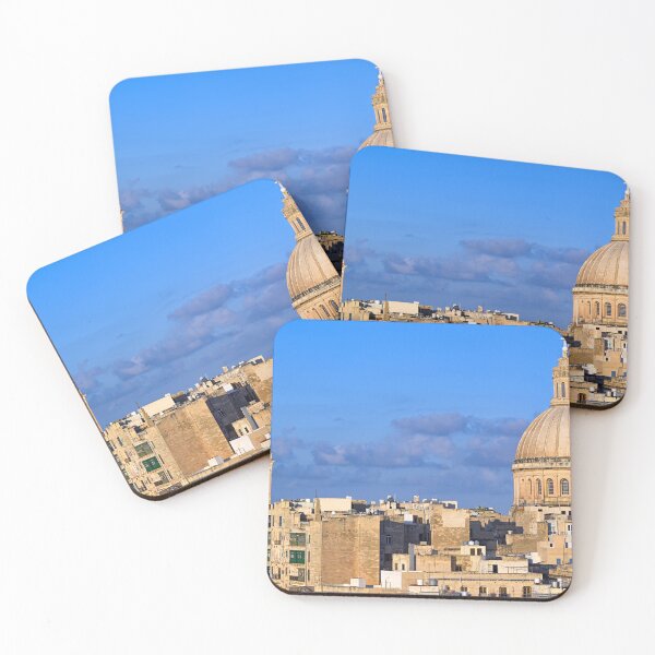 Item preview, Valletta skyline with Basilica of Our Lady of Mount Carmel and St Paul's Pro-Cathedral designed and sold by goceris.