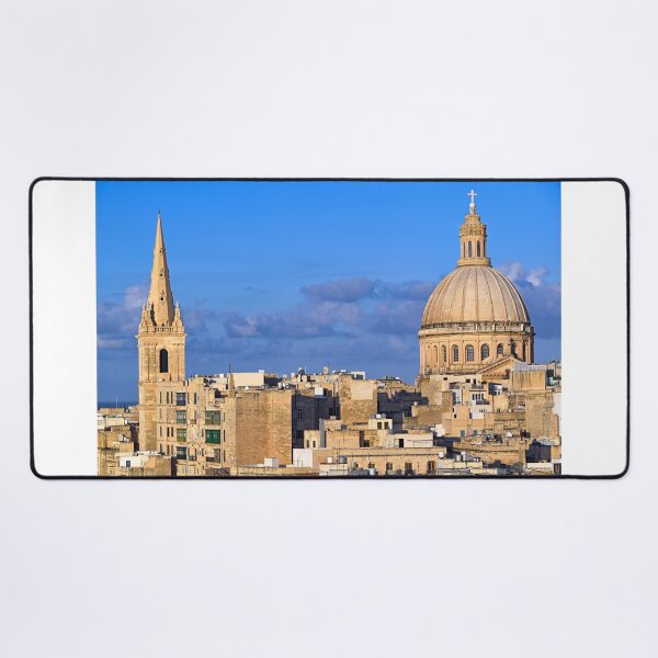 Item preview, Valletta skyline with Basilica of Our Lady of Mount Carmel and St Paul's Pro-Cathedral designed and sold by goceris.