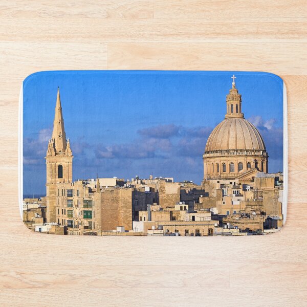 Item preview, Valletta skyline with Basilica of Our Lady of Mount Carmel and St Paul's Pro-Cathedral designed and sold by goceris.