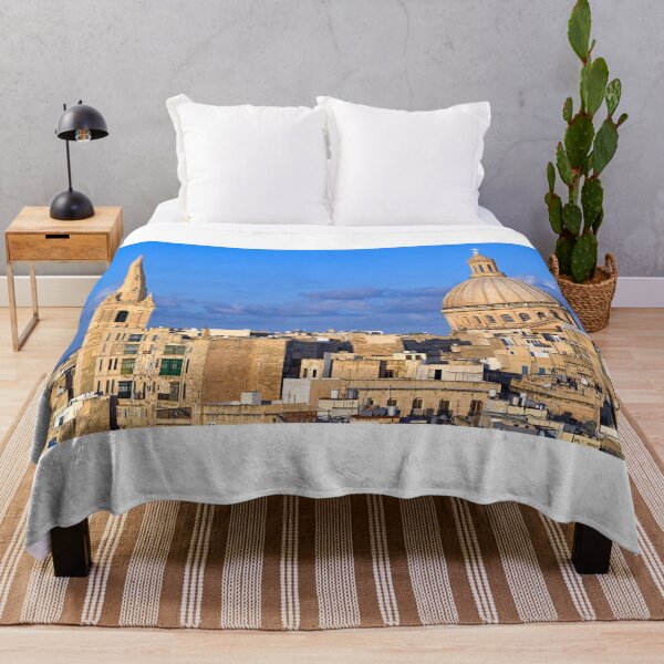 Item preview, Valletta skyline with Basilica of Our Lady of Mount Carmel and St Paul's Pro-Cathedral designed and sold by goceris.