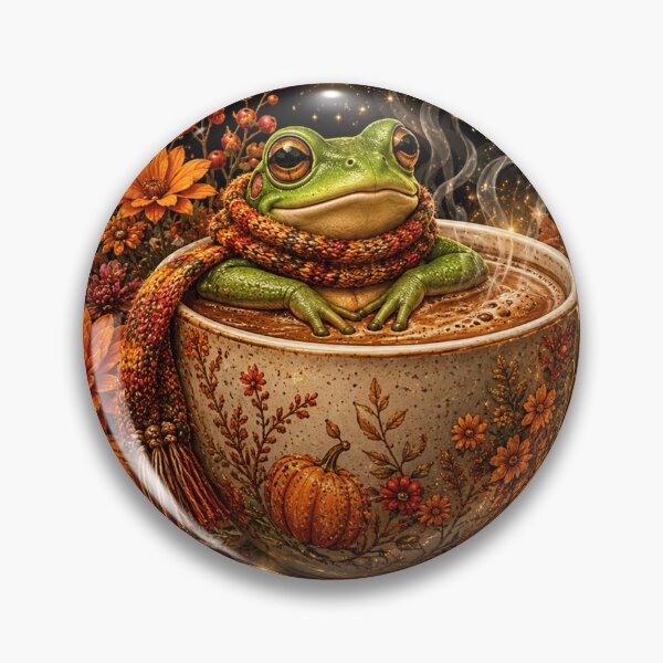 Item preview, Cozy Frog Coffee Autumn designed and sold by ASWIN STUDIO.