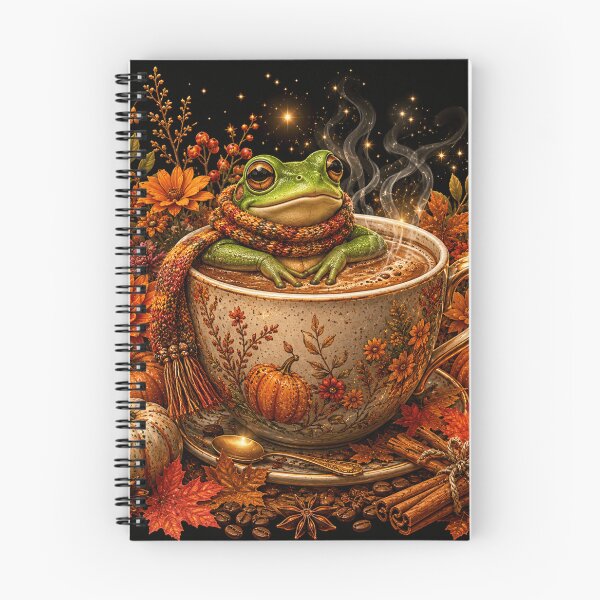 Item preview, Cozy Frog Coffee Autumn designed and sold by ASWIN STUDIO.