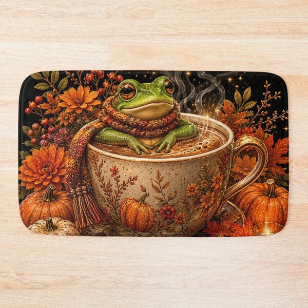 Item preview, Cozy Frog Coffee Autumn designed and sold by ASWIN STUDIO.