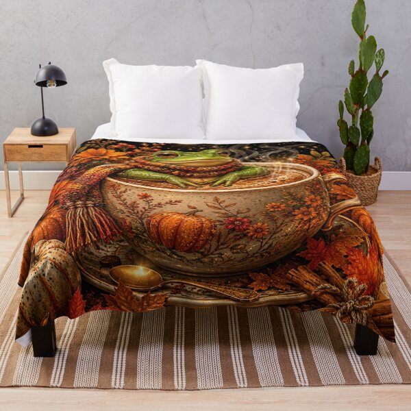 Item preview, Cozy Frog Coffee Autumn designed and sold by ASWIN STUDIO.
