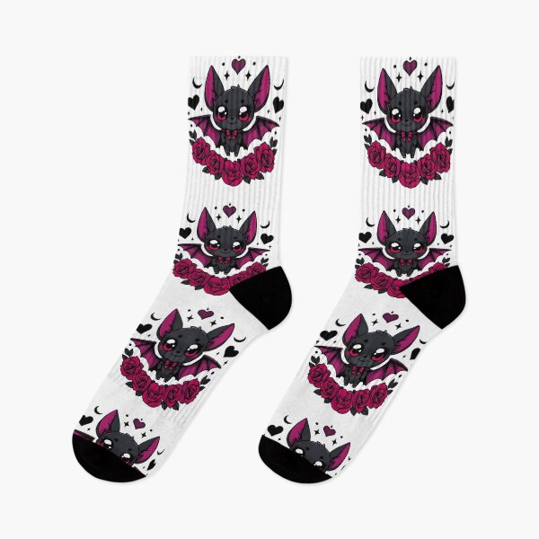 Item preview, Cute Gothic Bat | Kawaii Vampire Bat With Pink Eyes & Roses designed and sold by dreamz-world.
