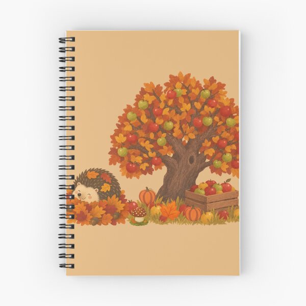 Item preview, Autumn Hedgehog and Apple Tree designed and sold by stickersbygwgw.
