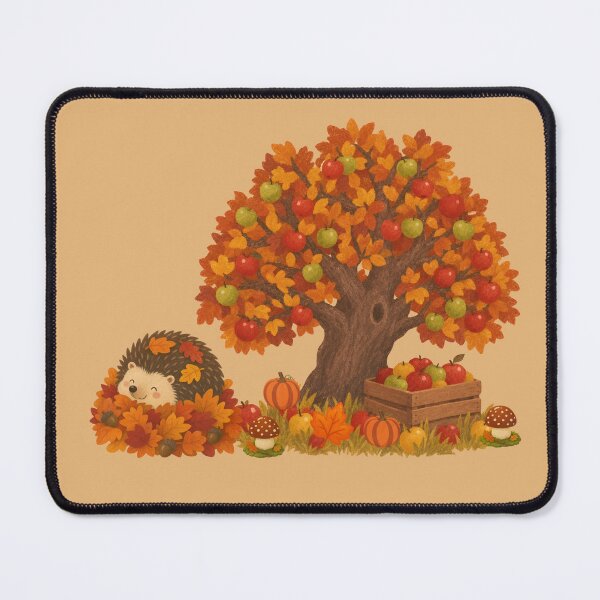 Item preview, Autumn Hedgehog and Apple Tree designed and sold by stickersbygwgw.