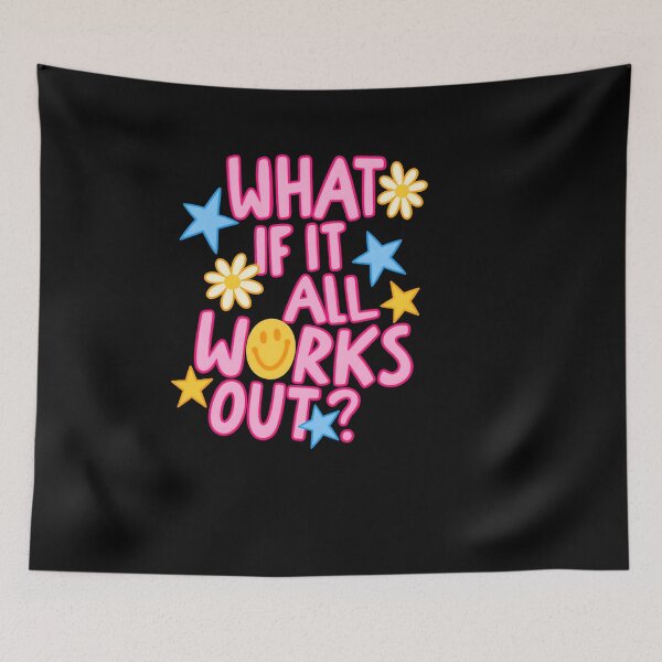 Item preview, What If It All Works Out Retro Positivity Smiley designed and sold by LASTIQUE-dd.