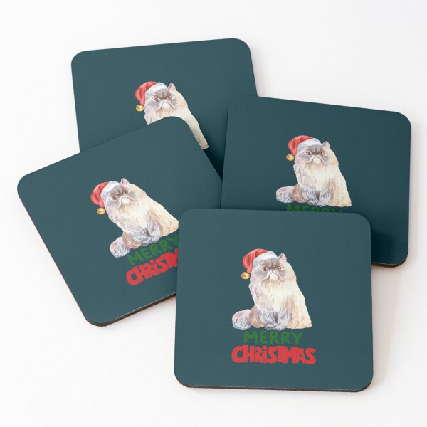 Item preview, Cute Persian Cat Merry Christmas Holiday Art designed and sold by stormk10.