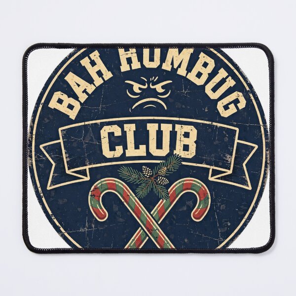 Item preview, Bah Humbug Club Shirt - Funny Christmas Badge Tee designed and sold by KERK Art and Design.