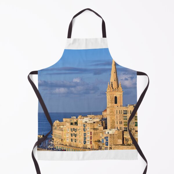Item preview, St Paul's Pro-Cathedral tower and coastal fortifications of Valletta at sunset designed and sold by goceris.