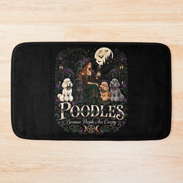 Item preview, Gothic Witch and Poodles in Moonlit Garden designed and sold by NoeValdric.