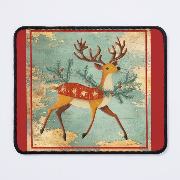 Item preview, Golden Retro Christmas D SQ designed and sold by Jean Plout.