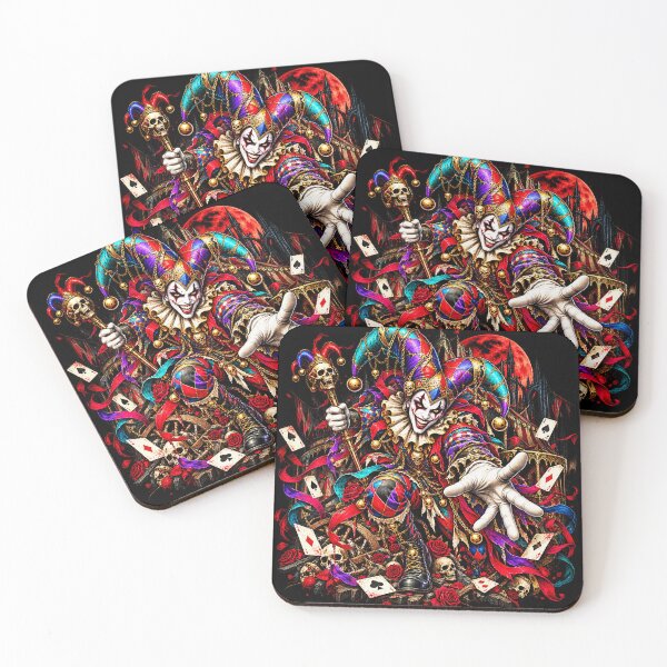 Item preview, The Last Laugh – Sinister Gothic Harlequin Jester designed and sold by TheInkRaven.