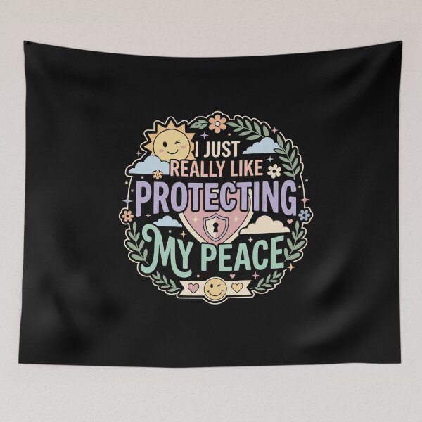 Item preview, I Just Really Like Protecting My Peace Mental Health Self Care Quote designed and sold by AmeliaShirts.