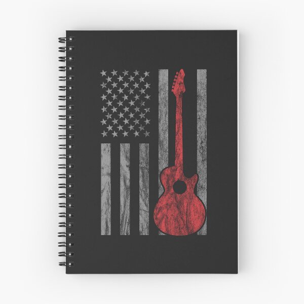 Item preview, Guitar American Flag — Red Music Silhouette designed and sold by Quirky Cotton Collective.