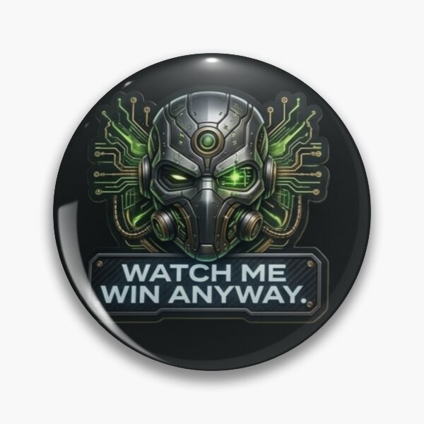 Item preview, Watch Me Win Anyway - Cyberpunk Cyborg Gamer Art designed and sold by Scro-Ciob-Shop.