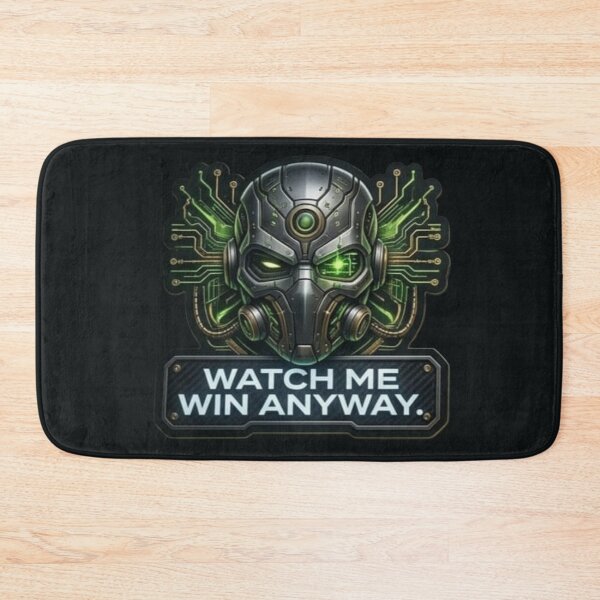 Item preview, Watch Me Win Anyway - Cyberpunk Cyborg Gamer Art designed and sold by Scro-Ciob-Shop.
