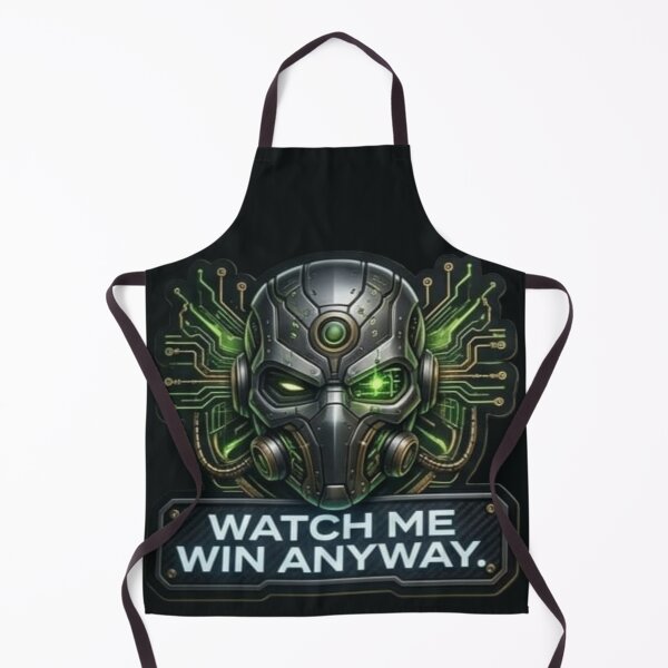 Item preview, Watch Me Win Anyway - Cyberpunk Cyborg Gamer Art designed and sold by Scro-Ciob-Shop.