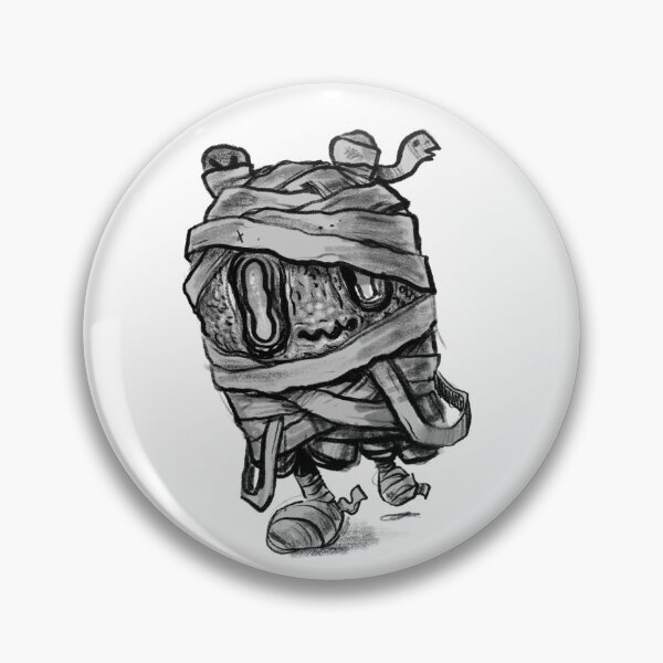 Item preview, Cute Mummy Monster Snake Wrapped Lowbrow Sketch Illustration designed and sold by Nate Bear.
