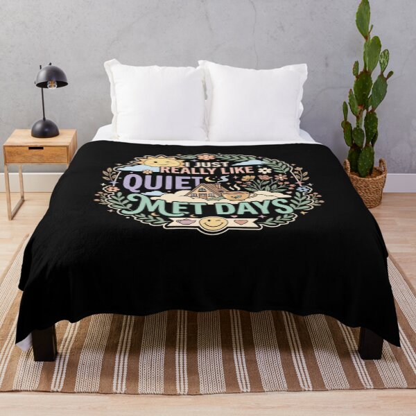 Item preview, I Just Really Like Quiet Days Mental Health Self Care Quote designed and sold by AmeliaShirts.