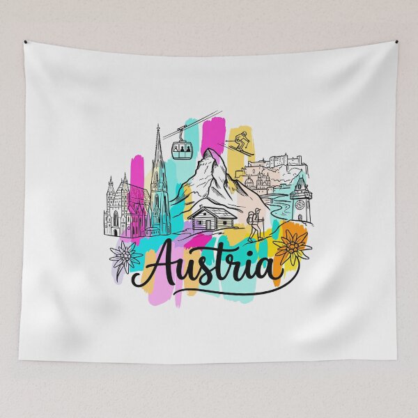 Item preview, Austria Travel Art - Alps & Mountains designed and sold by EdwinkOne.