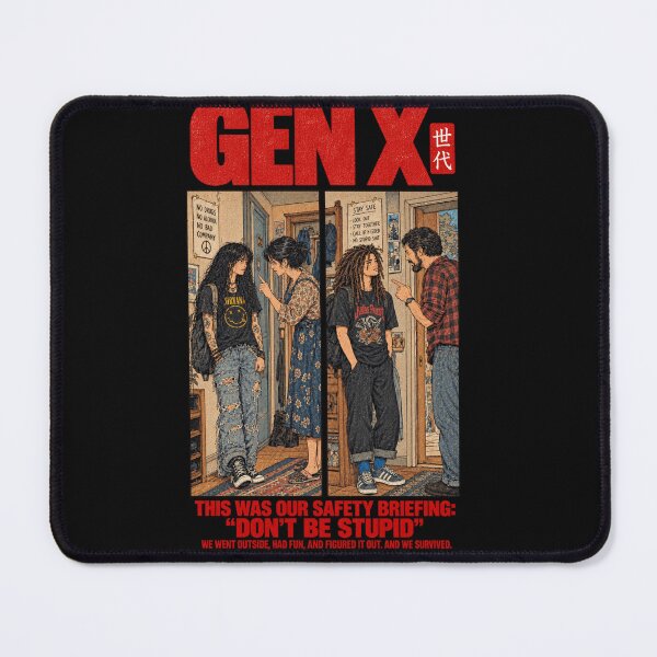 Item preview, Gen X Safety Briefing Don't Be Stupid Funny Latchkey designed and sold by BRTHRCNK01.
