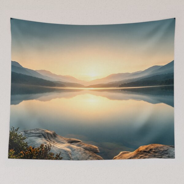Item preview, Misty Mountain Lake Serene Nature Landscape designed and sold by GSizzle1.