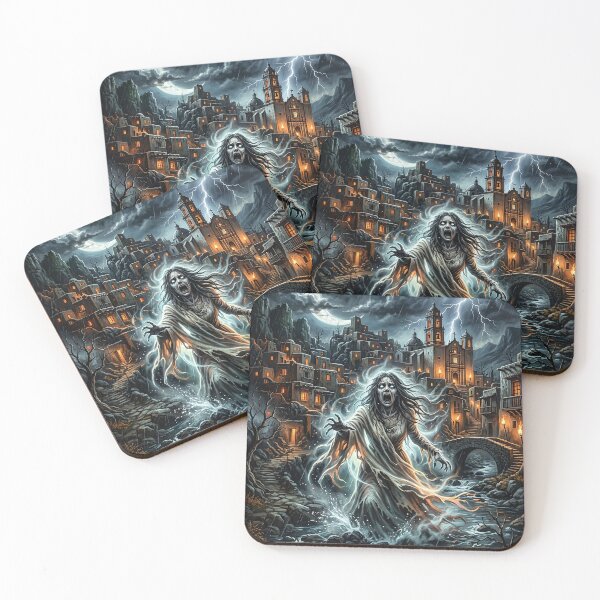 Item preview, La Llorona Rising From a Haunted River - Fantasy Art designed and sold by Lucid Dream Pixel.