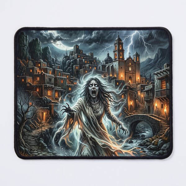 Item preview, La Llorona Rising From a Haunted River - Fantasy Art designed and sold by Lucid Dream Pixel.