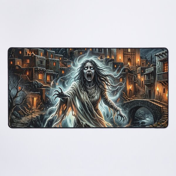 Item preview, La Llorona Rising From a Haunted River - Fantasy Art designed and sold by Lucid Dream Pixel.