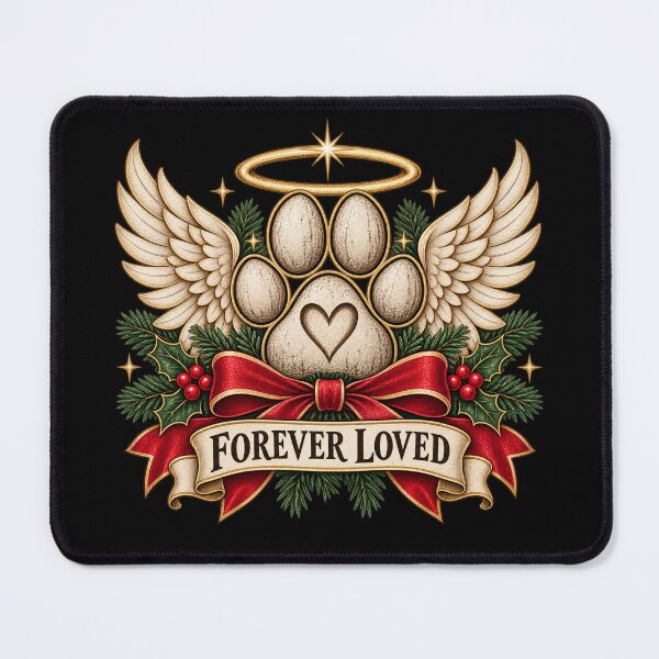 Item preview, Pet Memorial Christmas Gift Angel Wings Paw Forever Loved designed and sold by Corvoria.