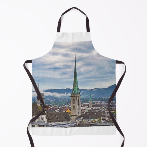 Item preview, Panoramic skyline of Zurich with Predigerkirche, Grossmunster and St Peter church towers designed and sold by goceris.