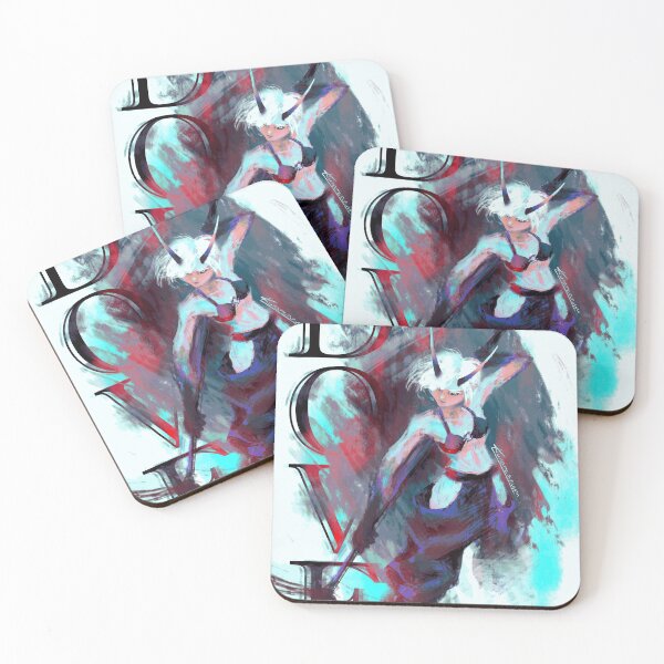 Item preview, Horned Demon Girl Abstract Love Portrait designed and sold by Ezequiel-Arri.