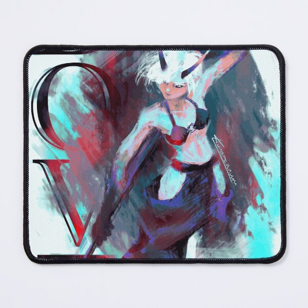 Item preview, Horned Demon Girl Abstract Love Portrait designed and sold by Ezequiel-Arri.